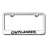 Automotive Gold License Plate Frame - Silver Stainless Steel - LFOTLEC