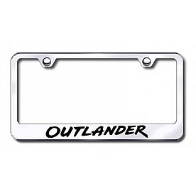 Automotive Gold License Plate Frame - Silver Stainless Steel - LFOTLEC