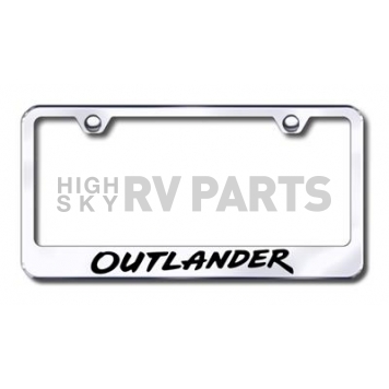 Automotive Gold License Plate Frame - Silver Stainless Steel - LFOTLEC