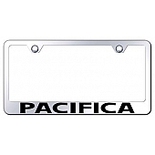 Automotive Gold License Plate Frame - Silver Stainless Steel - LFPACEC