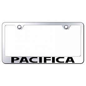 Automotive Gold License Plate Frame - Silver Stainless Steel - LFPACEC