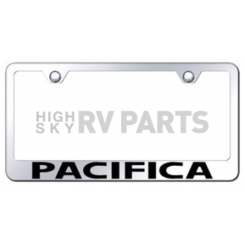 Automotive Gold License Plate Frame - Silver Stainless Steel - LFPACEC