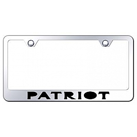 Automotive Gold License Plate Frame - Silver Stainless Steel - LFPAREC