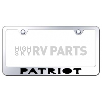 Automotive Gold License Plate Frame - Silver Stainless Steel - LFPAREC