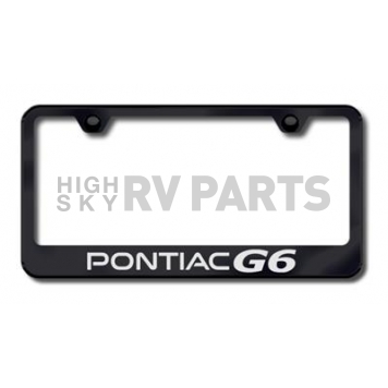 Automotive Gold License Plate Frame - Black Stainless Steel - LFPG6EB