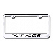 Automotive Gold License Plate Frame - Silver Stainless Steel - LFPG6EC