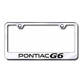 Automotive Gold License Plate Frame - Silver Stainless Steel - LFPG6EC