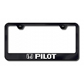 Automotive Gold License Plate Frame - Black Stainless Steel - LFPILEB