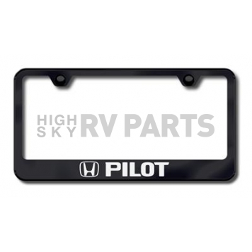 Automotive Gold License Plate Frame - Black Stainless Steel - LFPILEB