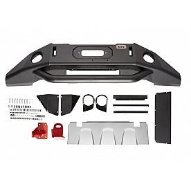 ARB Bumper Steel Powder Coated Deluxe Bar Black 1-Piece - 3450460