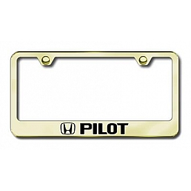 Automotive Gold License Plate Frame - Gold Stainless Steel - LFPILEG