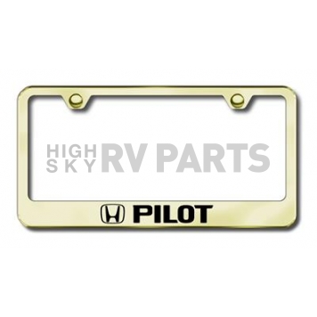Automotive Gold License Plate Frame - Gold Stainless Steel - LFPILEG