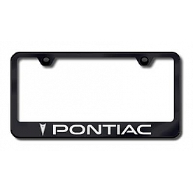 Automotive Gold License Plate Frame - Black Stainless Steel - LFPONEB