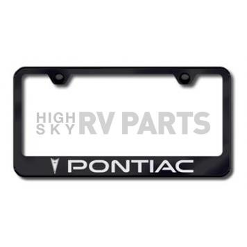 Automotive Gold License Plate Frame - Black Stainless Steel - LFPONEB