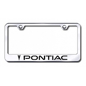 Automotive Gold License Plate Frame - Silver Stainless Steel - LFPONEC