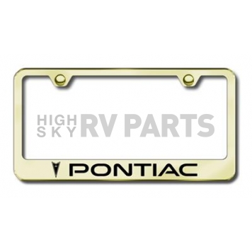 Automotive Gold License Plate Frame - Gold Stainless Steel - LFPONEG