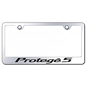 Automotive Gold License Plate Frame - Silver Stainless Steel - LFPR5EC
