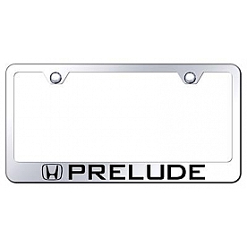 Automotive Gold License Plate Frame - Silver Stainless Steel - LFPREEC