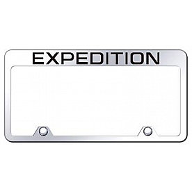 Automotive Gold License Plate Frame - Silver Stainless Steel - RFXPDEC