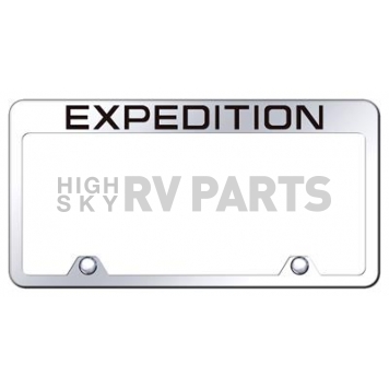 Automotive Gold License Plate Frame - Silver Stainless Steel - RFXPDEC