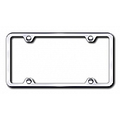 Automotive Gold License Plate Frame - Silver ABS Plastic - SP451C