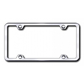 Automotive Gold License Plate Frame - Silver ABS Plastic - SP451C