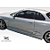 Extreme Dimensions Side Skirt - Primered Fiberglass Reinforced Plastic Black Set of 2 - 100988