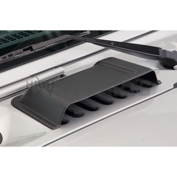 Bushwacker Hood Scoop - Single Vented Textured Thermoplastic Polyolefin Black - 15002-1