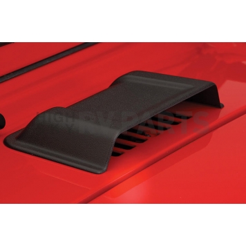 Bushwacker Hood Scoop - Single Vented Textured Thermoplastic Polyolefin Black - 15002-2