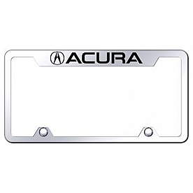 Automotive Gold License Plate Frame - Silver Stainless Steel - TFACUEC
