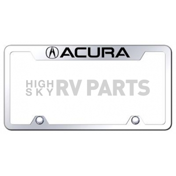 Automotive Gold License Plate Frame - Silver Stainless Steel - TFACUEC
