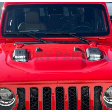 Westin Public Safety Hood Scoop - Double Vented Steel Black - 6241115-10