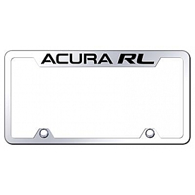 Automotive Gold License Plate Frame - Silver Stainless Steel - TFARLEC