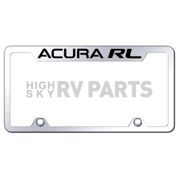 Automotive Gold License Plate Frame - Silver Stainless Steel - TFARLEC