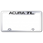 Automotive Gold License Plate Frame - Silver Stainless Steel - TFATLEC