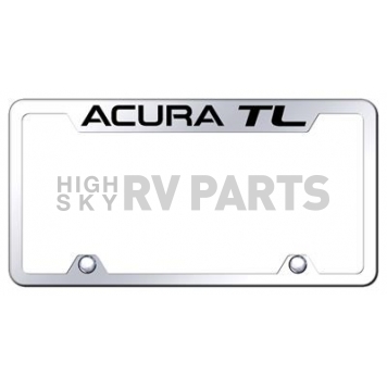 Automotive Gold License Plate Frame - Silver Stainless Steel - TFATLEC