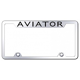 Automotive Gold License Plate Frame - Silver Stainless Steel - TFAVIEC