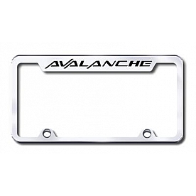 Automotive Gold License Plate Frame - Silver Stainless Steel - TFAVLEC