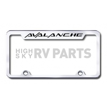 Automotive Gold License Plate Frame - Silver Stainless Steel - TFAVLEC