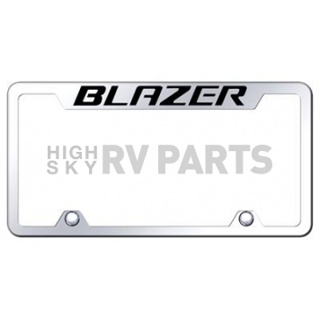 Automotive Gold License Plate Frame - Silver Stainless Steel - TFBLZEC