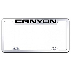 Automotive Gold License Plate Frame - Silver Stainless Steel - TFCANEC