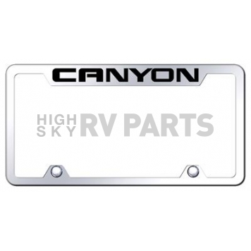 Automotive Gold License Plate Frame - Silver Stainless Steel - TFCANEC