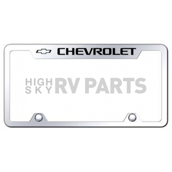 Automotive Gold License Plate Frame - Silver Stainless Steel - TFCHVEC