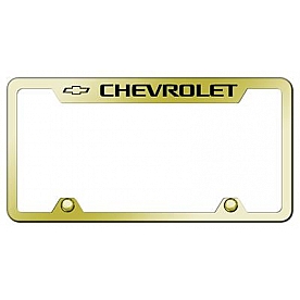 Automotive Gold License Plate Frame - Gold Stainless Steel - TFCHVEG