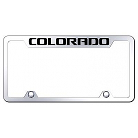 Automotive Gold License Plate Frame - Silver Stainless Steel - TFCOLEC