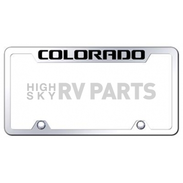 Automotive Gold License Plate Frame - Silver Stainless Steel - TFCOLEC