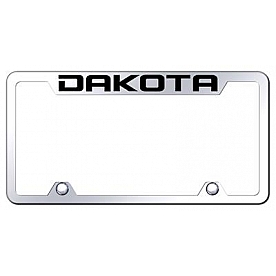 Automotive Gold License Plate Frame - Silver Stainless Steel - TFDAKEC