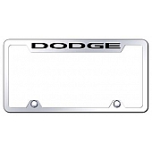 Automotive Gold License Plate Frame - Silver Stainless Steel - TFDODEC