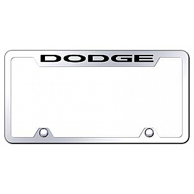 Automotive Gold License Plate Frame - Silver Stainless Steel - TFDODEC