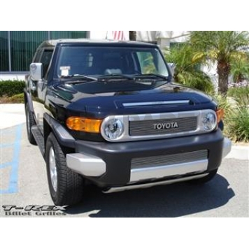 T-Rex Truck Products Grille Insert - Horizontal Bar Rectangular Polished Aluminum - 21932